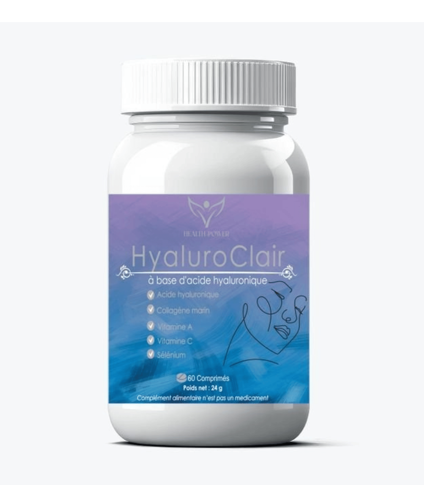 Health Power HyaluroClair Acide Hyaluronique 60 comprimés