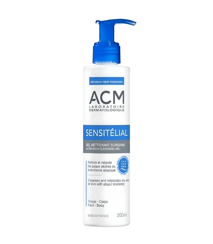 Acm Sensitélial Gel Nettoyant Surgras 200ml