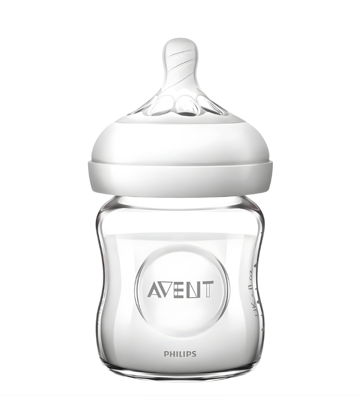 Avent Biberon Natural en Verre 120ml 0 Mois+ Débit Très Lent SCF051/17