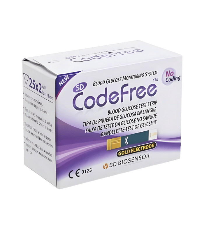 SD CodeFree Bandelettes de Test de Glycémie 50 pièces 2×25
