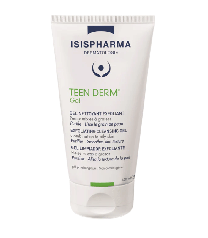 Isispharma Teen Derm Gel Nettoyant Exfoliant Peaux Grasses 150ml