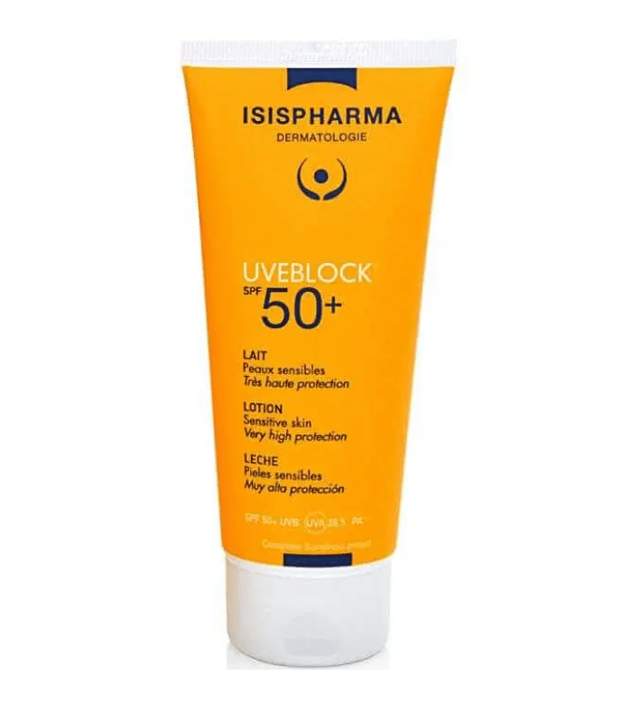 Isispharma Uveblock Lait SPF50+ Corps et Visage Peaux Sensibles 100ml