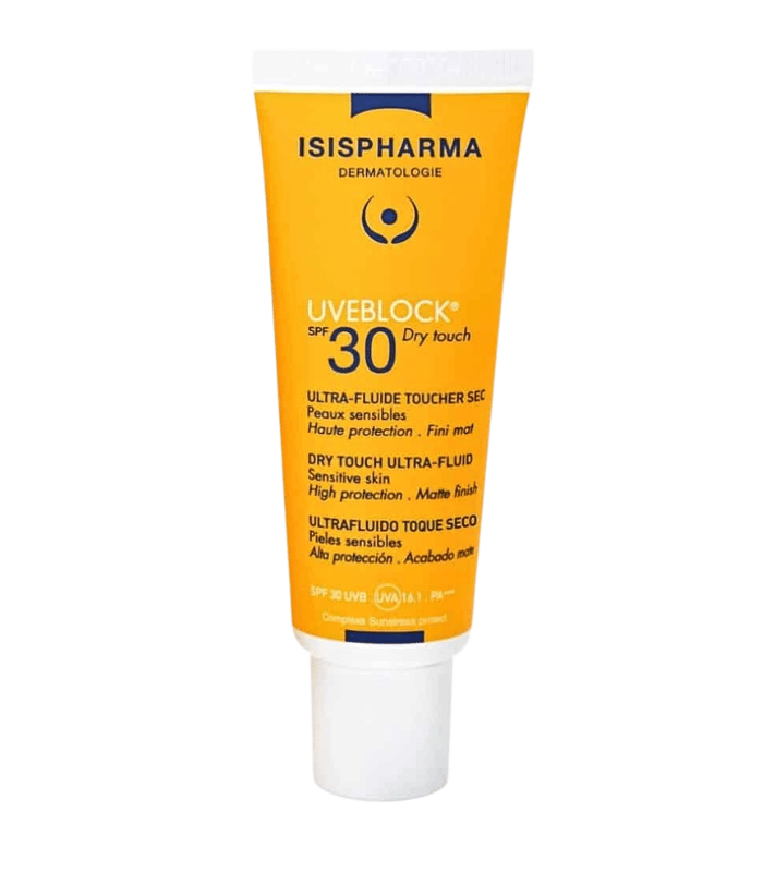 Isispharma Uveblock Ultra-Fluide SPF30 Toucher Sec Peaux Grasses 40ml