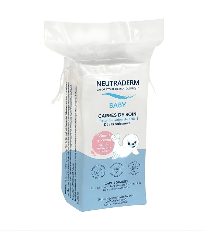 Neutraderm Baby Carrés de Soin Visage & Corps 100 Pièces