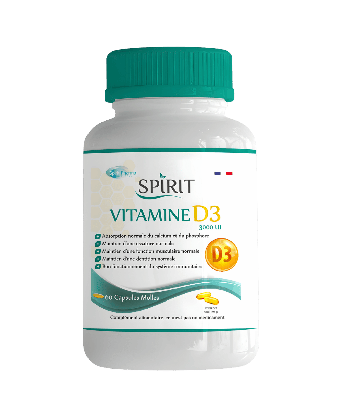 Spirit Vitamine D3 60 capsules