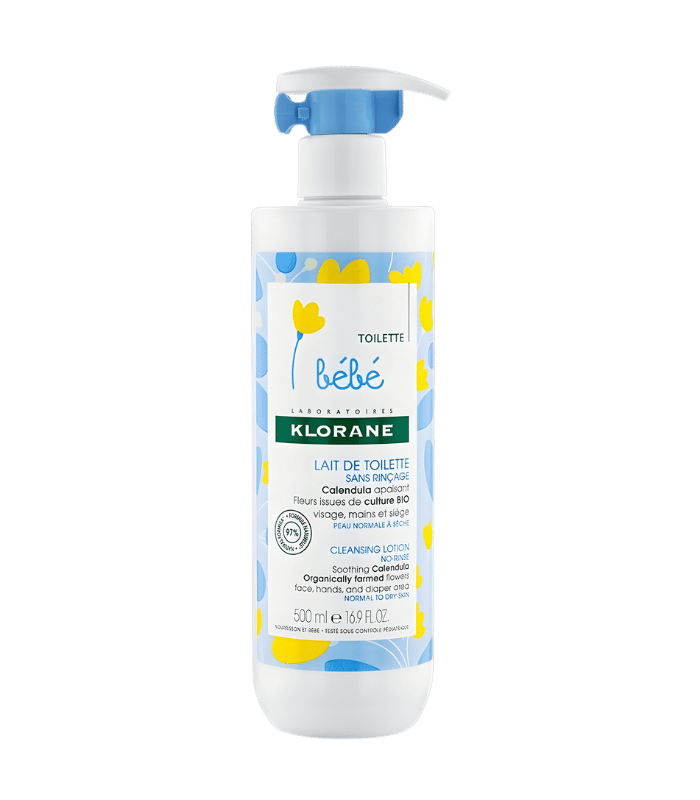 Klorane Bébé Lait de Toilette Sans Rinçage 500ml